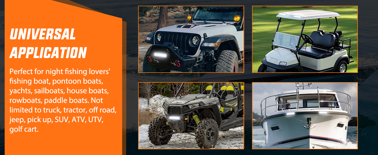 Deck Dock Lights IP67 Waterproof for Night Fishing T-top Stern Yacht Kayak Port Sailboat