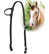 Jeffers Equine Nylon One Ear Horse Headstall – 3 Ply ¾ Western Adjustable Tack, Nickel Plated Har...