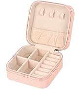 MFXIP Travel Jewelry Case Small Jewelry Box Jewelry Organizer Storage Case Portable PU Leather Mi...