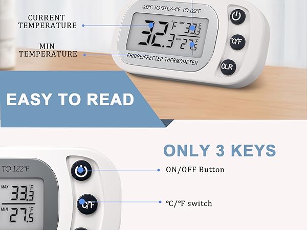 refrigerator thermometer 2 pack