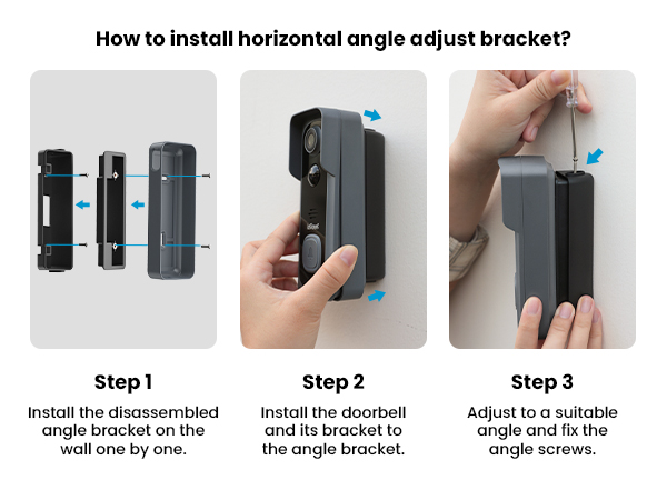 How to install horizontal angle adjust bracket?