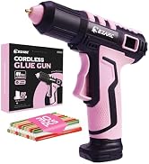 EZARC Cordless Hot Glue Gun, 15s Heating Fast Glue Gun Kit with 30 Pcs Mini Glue Gun Sticks, Auto...