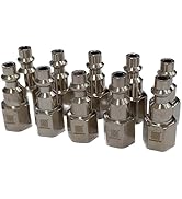 COSMOSTAR Industries Steel 1/4" MNPT Air Plug Fitting, 1/4 Inch Plug and 1/4" NPT Connector with ...