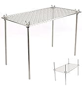 MASTIFF GEARS Bushcraft Grill Grate, Multi-Use 3D Welded 304 (18/8) Stainless Steel High Strengt...