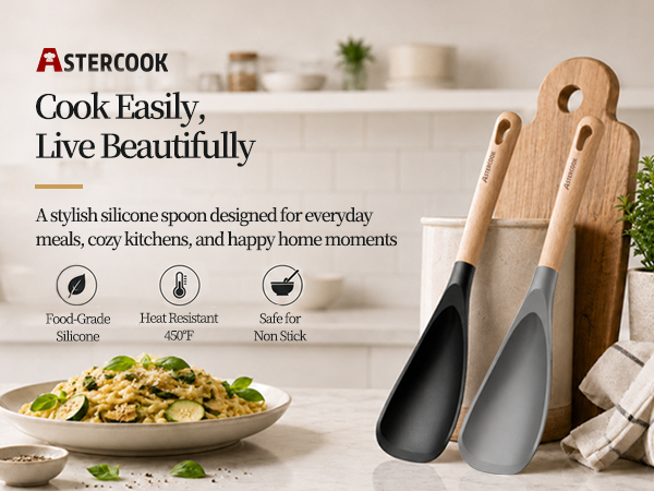 silicone cooking spoon