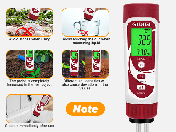 moisture meter for plants long probe