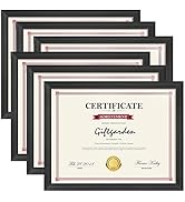 Giftgarden 8.5x11 Picture Frames Diploma Certificate Document Award 8.5 x 11 Frame Black, Wall or...
