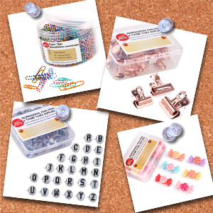 some Yalis push pins picture showing on cork board