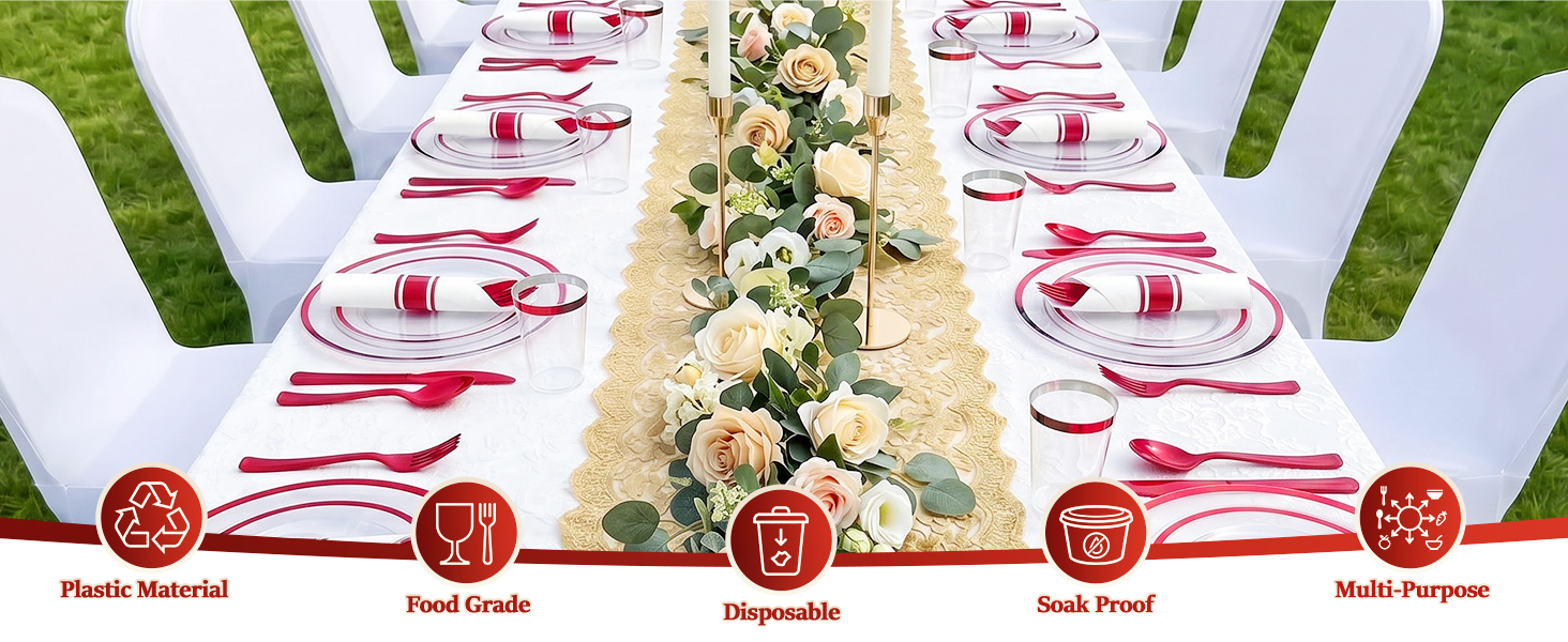 plastic dinnerware set