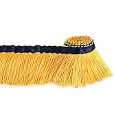 BEL AVENIR Tassel Fringe Trim 6.8 Yard x 2 Inches Sewing Fringe Trim with Blue Ribbon DIY Decorat...