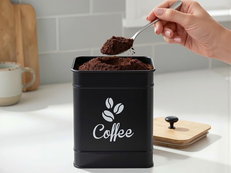 sugar container airtight decorative coffee canister coffee jars for coffee bar envase para cafe bars