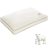 YOUR MOON Natural Wool Pillow Queen Size, Soft Support Bed Pillows for Sleeping, Australian Wool ...