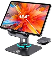 OCYCLONE iPad Stand, 360° Rotating Adjustable Foldable iPad Tablet Stand Holder for Desk Compatib...