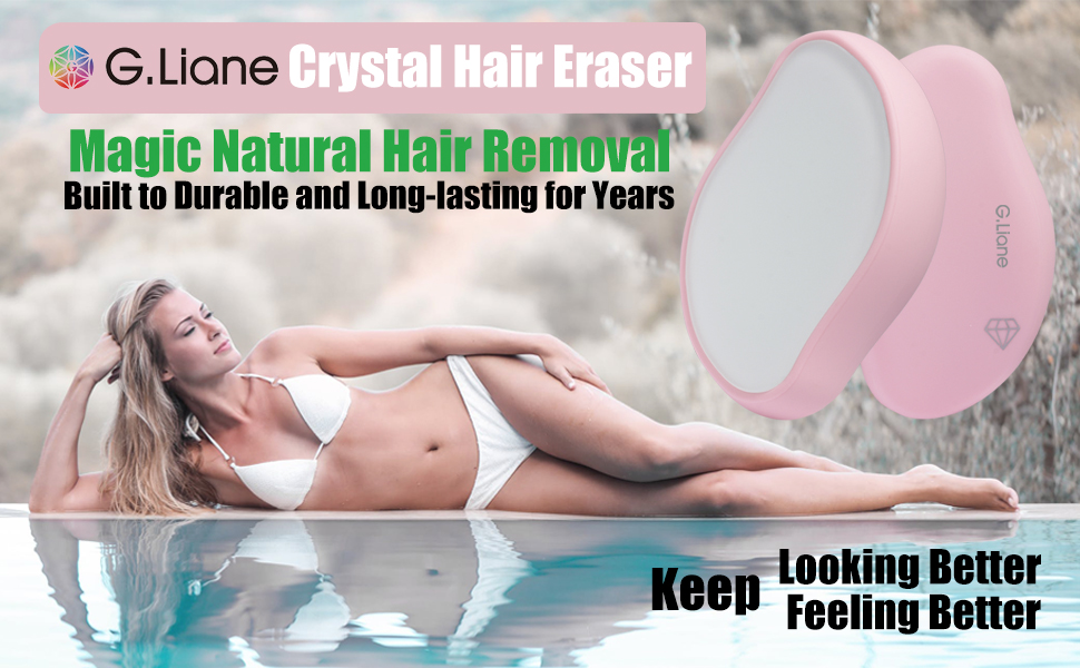 CRYSTAL GLASS HAIR REMOVER(Pink)