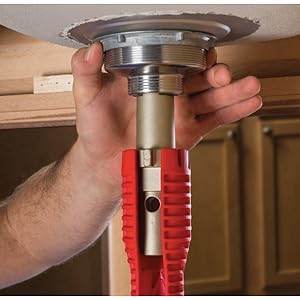 RIDGID EZ Change Plumbing Wrench Faucet Installation and Removal ToolHolds Strainer Basket