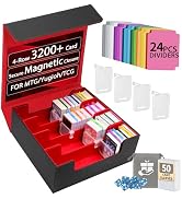 3200+ Trading Card Storage Box with Dividers, Sleeves, Dice Bag & Magnetic Closure, PU Leather De...