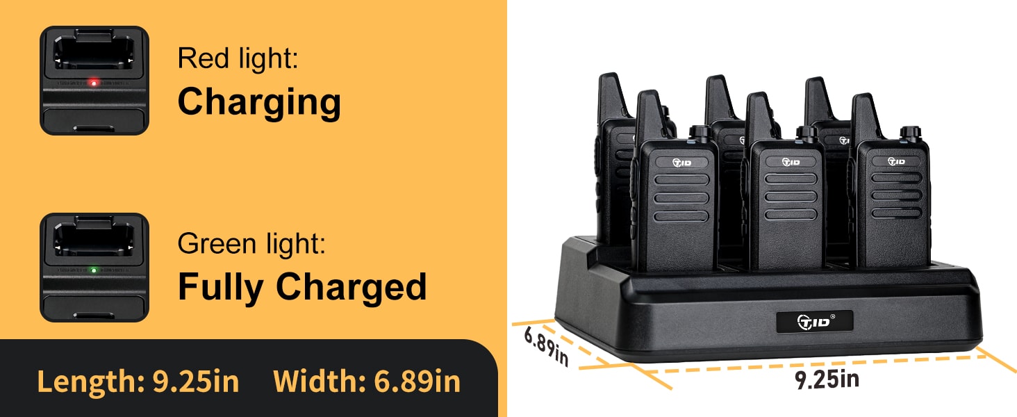 TIDRADIO TD-M8s multi port charger walkie talkies for adults