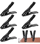 WADORN 7pcs 4" Spring Clamps, Heavy Duty Metal Strong Clips Clamps Black Large Background Clips S...