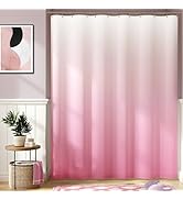 jinchan Ombre Pink Shower Curtain for Bathroom Waterproof Fabric Gradual Color Design Shower Curt...