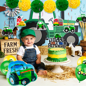 farm tractor birthday party decorations