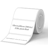 NIIMBOT Labels for B1/B21/B31 Label Maker, 50 x 30 mm (1.97'' x 1.18'') 230 Tapes/Roll, Thermal L...
