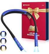 TROND LED Neck Reading Light, 3 Color 3 Brightness Book Light for Reading in Bed, 1000mAh Recharg...