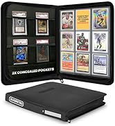 Toploader Binder for 35pt-55pt Top Loaders for Cards - 216 Slots - 9-Pocket, 4 Extra PSA Slab Poc...