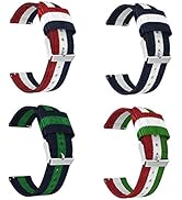 4Pack 20mm Band Compatible with Garmin vivoactive3/Forerunner 645/Galaxy Watch 42mm Bands/Active2...
