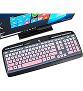 Keyboard Cover for Logitech MK320 MK330 K330 Wireless Desktop Keyboard, Logitech MK320-YR002/Y-R0...