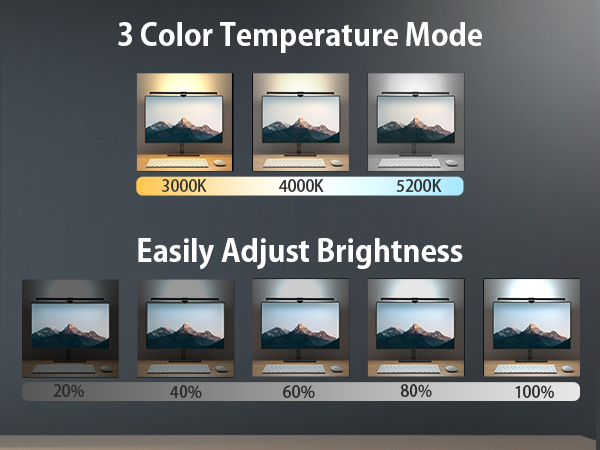 3 Color LED Monitor Light Bar