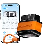 KONNWEI OBD2 Scanner Bluetooth 5.2, Wireless Car Scanner Diagnostic Tool for iOS & Android for Pe...