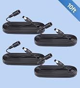 ANLINK 4 Pack 10ft 3M DC Power Extension Cable, 4PCS DC 12V Power Adapter Extension Cord 5.5mm x ...