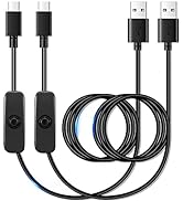ELECTOP USB Charging Switch Cable, USB A to USB C,USB Type C Fast Charge Cable with ON/Off Switch...