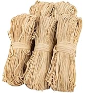 Sukh Natural Raffia Ribbon - 5PCS Raffia Straw for Florist Bouquets Decoration Twine Crafts Ribbo...