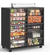 WOPITUES Plastic Storage Drawer Cart, Organizer and Storage with 15 Large Clear Drawers, Utility ...