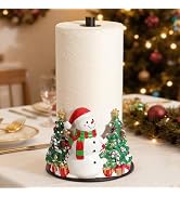 ZUNTO Christmas Paper Towel Holder, Snowman Christmas Kitchen Decor for Countertop, Festive Desk ...