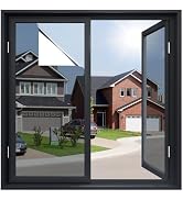 rabbitgoo One Way Window Privacy Film Window Tint for Home, Reflective Mirror Sun Blocking Heat C...