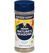 Morton 25% Less Sodium Nature's Seasons Seasoning Blend, 7.5 Ounce (Pack of 6)
