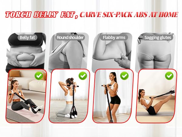 Full Body Workout Tension Rope for Arms Legs Core Yoga, Fitness Exercise