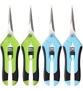BEoffer 4 Pack Pruning Shears, 6.5 Inch Garden Scissors Gardening Hand Pruning Snips with Straigh...