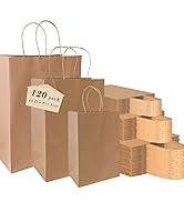 kraft paper bags 120pcs(40pcs Per Size)