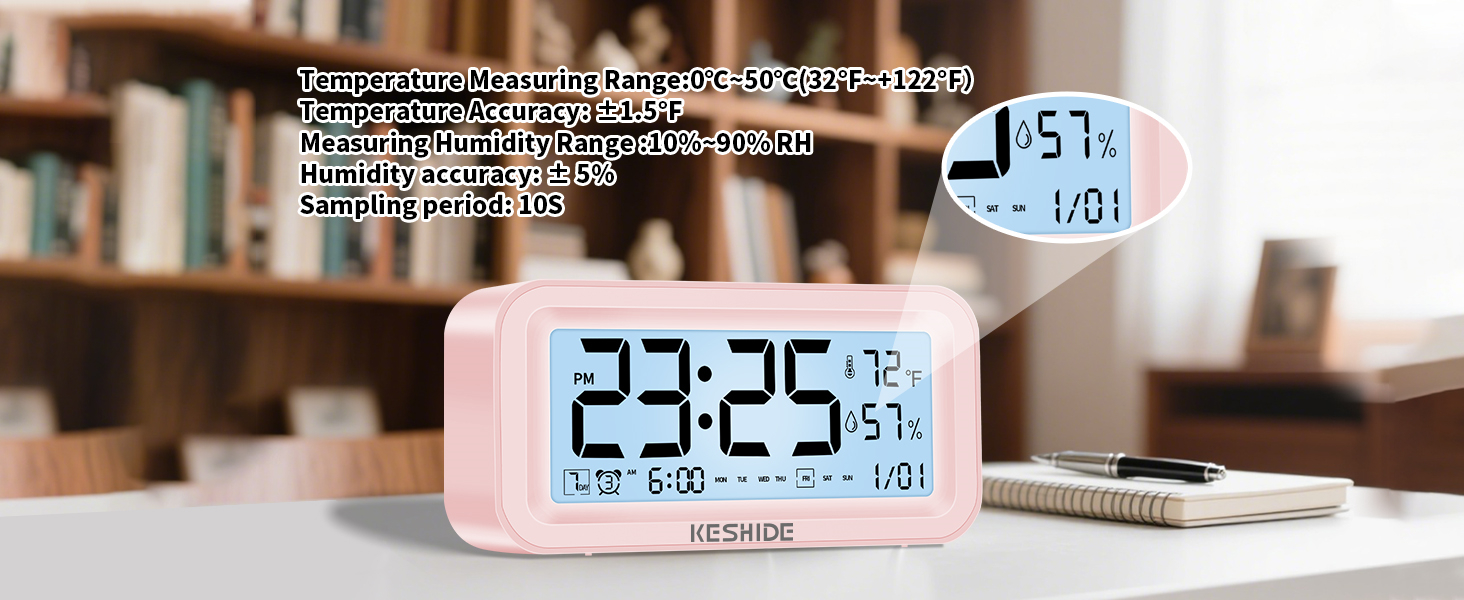 digital clock with temperature