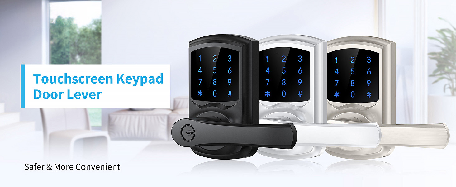 Touchscreen Keypad Door Lock with Handle