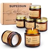 6 Pack Candles for Home Scented, Aromatherapy Jar Candle Gift Set for Women, Long Lasting Burn So...