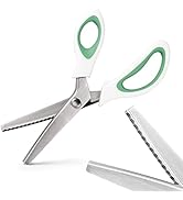 Pinking Shears for Fabric Cutting, Zig Zag Scissors, Scrapbook Scissors Decorative Edge for Adult...
