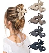 4 PCS Bow Hair Clips Bow Claw Clip for Women, Large Hair Claw Clips for Thin Thick Long Hair Cute...