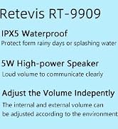 Retevis RT-9909 Window Intercom,Window Speaker Intercom System,IPX5 Waterproof,Noise Canceling,Hi...