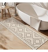 PADOOR Soft Waffle Bath Mat-Super Absorbent Bathroom Mat Quick Dry-24 * 72-Cream