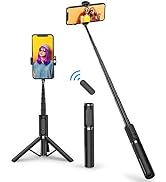 ATUMTEK Selfie Stick Tripod, Extendable 3 in 1 Aluminum Bluetooth Selfie Stick with Wireless Remo...