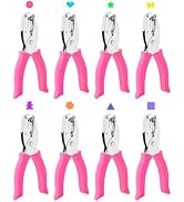 UCEC 8pc Single Hole Punch Set, Shape Hole Punch for Crafts | Handheld Small Hole Punch with Soft...